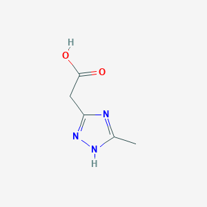 molecular formula C5H7N3O2 B1588338 (5-Methyl-2H-[1,2,4]triazol-3-YL)-acetic acid CAS No. 720706-28-5