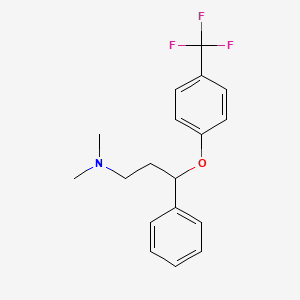 molecular formula C18H20F3NO B1588354 N,N-dimethyl-3-phenyl-3-[4-(trifluoromethyl)phenoxy]propan-1-amine CAS No. 56225-81-1