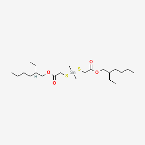 molecular formula C22H44O4S2Sn B1588356 8-Oxa-3,5-dithia-4-stannatetradecanoic acid, 10-ethyl-4,4-dimethyl-7-oxo-, 2-ethylhexyl ester CAS No. 57583-35-4