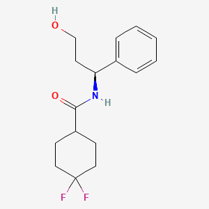 molecular formula C16H21F2NO2 B1588357 4,4-Difluoro-N-((1S)-3-hydroxy-1-phenylpropyl)cyclohexane-1-carboxamide CAS No. 376348-77-5