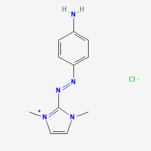 molecular formula C11H14ClN5 B1588363 2-[(4-Aminophenyl)azo]-1,3-dimethyl-1H-imidazolium chloride CAS No. 97404-02-9