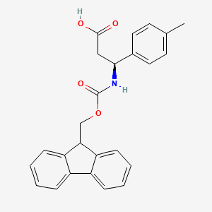 molecular formula C25H23NO4 B1588370 (S)-3-((((9H-Fluoren-9-yl)methoxy)carbonyl)amino)-3-(p-tolyl)propanoic acid CAS No. 479064-99-8
