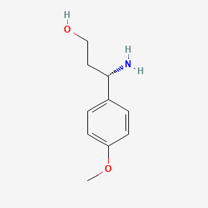 molecular formula C10H15NO2 B1588373 (s)-3-Amino-3-(4-methoxyphenyl)propan-1-ol CAS No. 886061-27-4