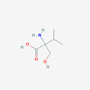 B1588374 2-Amino-2-(hydroxymethyl)-3-methylbutanoic acid CAS No. 7522-43-2