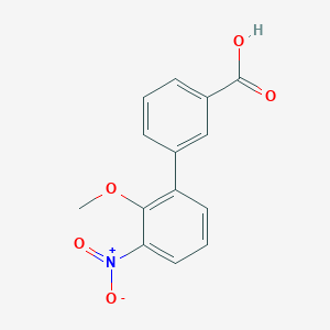 molecular formula C14H11NO5 B1588386 2'-甲氧基-3'-硝基联苯-3-羧酸 CAS No. 376591-94-5