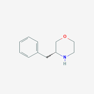 molecular formula C11H15NO B1588390 (R)-3-Benzylmorpholine CAS No. 481038-59-9