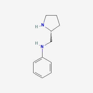molecular formula C11H16N2 B1588410 (R)-(-)-2-(Anilinomethyl)pyrrolidine CAS No. 68295-45-4