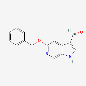 molecular formula C15H12N2O2 B1588416 5-(Benzyloxy)-1H-pyrrolo[2,3-c]pyridine-3-carbaldehyde CAS No. 56795-92-7