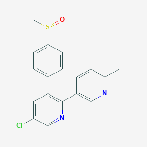 molecular formula C18H15ClN2OS B1588419 5-Chloro-2-(6-methylpyridin-3-yl)-3-(4-methylsulfinylphenyl)pyridine CAS No. 316149-01-6