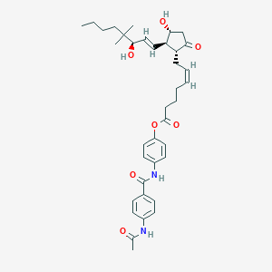 molecular formula C37H48N2O7 B158844 [4-[(4-acetamidobenzoyl)amino]phenyl] (Z)-7-[(1R,2R,3R)-3-hydroxy-2-[(E,3R)-3-hydroxy-4,4-dimethyloct-1-enyl]-5-oxocyclopentyl]hept-5-enoate CAS No. 62873-55-6