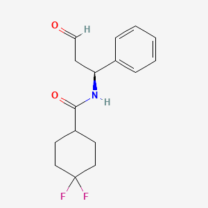 molecular formula C16H19F2NO2 B1588457 4,4-Difluoro-N-((1S)-3-oxo-1-phenylpropyl)cyclohexane-1-carboxamide CAS No. 376348-78-6