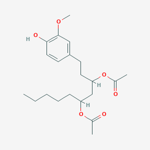 molecular formula C21H32O6 B1588459 [6]-姜二醇 3,5-二乙酸酯 CAS No. 143615-75-2