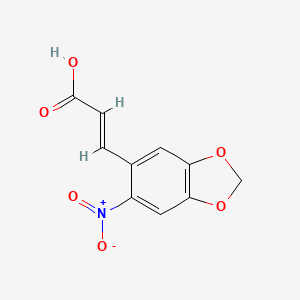 molecular formula C10H7NO6 B1588462 3-(6-Nitrobenzo[d][1,3]dioxol-5-yl)acrylic acid CAS No. 6315-90-8