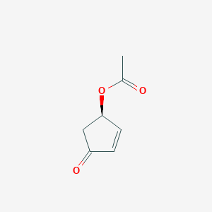 molecular formula C7H8O3 B1588482 (R)-4-Oxocyclopent-2-en-1-yl acetate CAS No. 59995-48-1