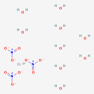 molecular formula Cr(NO3)3∙ 9H2O<br>CrH18N3O18 B1588484 Chromium(III) nitrate nonahydrate CAS No. 7789-02-8