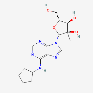 molecular formula C16H23N5O4 B1588495 (2R,3R,4R,5R)-2-(6-(Cyclopentylamino)-9H-purin-9-yl)-5-(hydroxymethyl)-3-methyltetrahydrofuran-3,4-diol CAS No. 205171-06-8