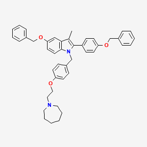 molecular formula C44H46N2O3 B1588510 1-(4-(2-(Azepan-1-yl)ethoxy)benzyl)-5-(benzyloxy)-2-(4-(benzyloxy)phenyl)-3-methyl-1H-indole CAS No. 198480-21-6