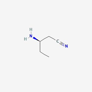 molecular formula C5H10N2 B1588511 (R)-3-Aminopentanenitrile CAS No. 400090-60-0