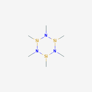 molecular formula C6H18N3Si3 B1588516 1,2,3,4,5,6-Hexamethylcyclotrisilazane CAS No. 2587-46-4
