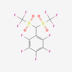 molecular formula C9HF11O4S2 B1588527 1-[Bis(trifluoromethanesulfonyl)methyl]-2,3,4,5,6-pentafluorobenzene CAS No. 405074-81-9