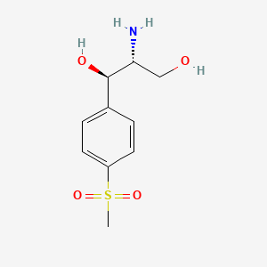 molecular formula C10H15NO4S B1588530 (R(R*,R*))-2-Amino-1-(p-(methylsulphonyl)phenyl)propane-1,3-diol CAS No. 51458-28-7