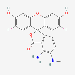 molecular formula C21H14F2N2O5 B1588539 4-氨基-5-甲氨基-2',7'-二氟荧光素 CAS No. 254109-20-1