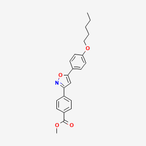 molecular formula C22H23NO4 B1588548 Methyl 4-(5-(4-(pentyloxy)phenyl)isoxazol-3-yl)benzoate CAS No. 179162-64-2