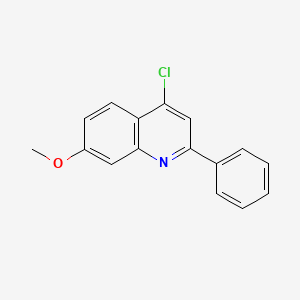 molecular formula C16H12ClNO B1588549 4-Chloro-7-methoxy-2-phenylquinoline CAS No. 189816-05-5