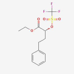 molecular formula C13H15F3O5S B1588564 （R）-4-苯基-2-[[（三氟甲基）磺酰基]氧基]丁酸乙酯 CAS No. 88767-98-0
