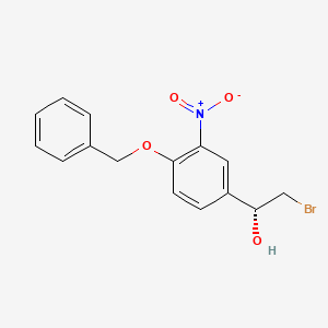 molecular formula C15H14BrNO4 B1588565 (R)-1-(4-Benzyloxy-3-nitrophenyl)-2-bromoethanol CAS No. 188690-82-6