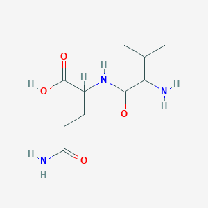 B1588575 5-Amino-2-[(2-amino-3-methylbutanoyl)amino]-5-oxopentanoic acid CAS No. 42854-54-6
