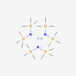 molecular formula C18H54N3Si6Y B1588599 Tris[bis(trimethylsilyl)amino] yttrium CAS No. 41836-28-6