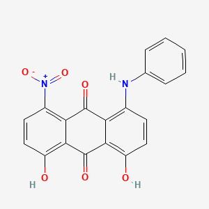 molecular formula C20H12N2O6 B1588612 9,10-Anthracenedione, 1,8-dihydroxy-4-nitro-5-(phenylamino)- CAS No. 20241-76-3