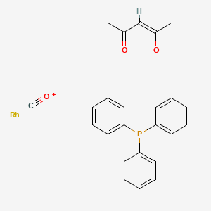 molecular formula C24H22O3PRh- B1588615 Rhodium, (triphenylphosphine)carbonylacetylacetonate CAS No. 25470-96-6
