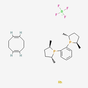 B1588618 (1Z,5Z)-Cycloocta-1,5-diene;(2R,5R)-1-[2-[(2R,5R)-2,5-dimethylphospholan-1-yl]phenyl]-2,5-dimethylphospholane;rhodium;tetrafluoroborate CAS No. 210057-23-1
