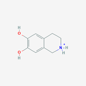 molecular formula C9H12NO2+ B1588657 1,2,3,4-tetrahydroisoquinoline-6,7-diol Hydrobromide CAS No. 52768-23-7