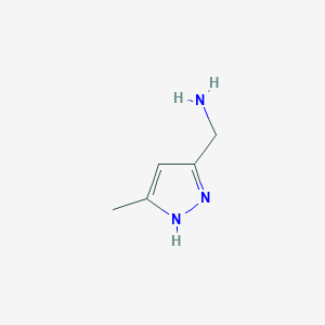 molecular formula C5H9N3 B1588659 1-(5-甲基-1H-吡唑-3-基)甲胺 CAS No. 479500-37-3