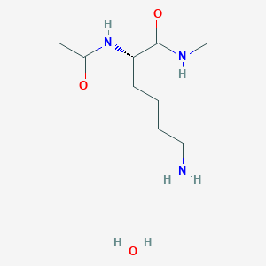 molecular formula C9H20N3O2+ B1588669 (S)-2-Acetamido-6-amino-N-methylhexanamide hydrate CAS No. 81013-00-5