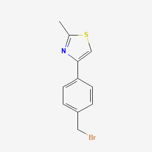 molecular formula C11H10BrNS B1588675 4-[4-(Bromomethyl)phenyl]-2-methyl-1,3-thiazole CAS No. 857283-95-5