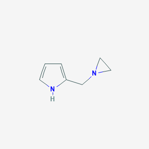 molecular formula C7H10N2 B158869 2-(aziridin-1-ylmethyl)-1H-pyrrole CAS No. 132752-06-8