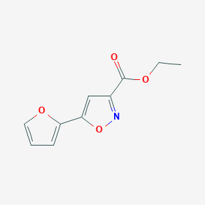 molecular formula C10H9NO4 B1588691 Ethyl 5-(2-furyl)isoxazole-3-carboxylate CAS No. 33545-40-3