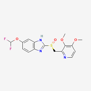 molecular formula C16H15F2N3O4S B1588711 (-)-Pantoprazole CAS No. 142678-35-1