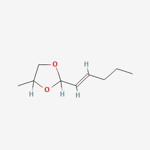 molecular formula C9H16O2 B1588727 (E)-4-Methyl-2-(pent-1-enyl)-1,3-dioxolane CAS No. 94089-21-1