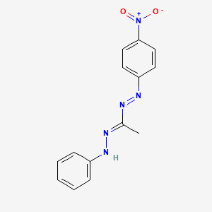 molecular formula C14H13N5O2 B1588736 1-(4-硝基苯基)-3-甲基-5-苯基甲酰肼 CAS No. 68420-26-8