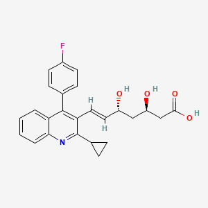 molecular formula C25H24FNO4 B1588763 (3R,5R,E)-7-(2-环丙基-4-(4-氟苯基)喹啉-3-基)-3,5-二羟基庚-6-烯酸 CAS No. 769908-13-6