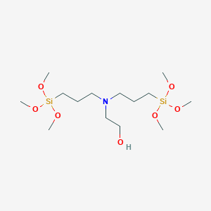 molecular formula C14H35NO7Si2 B1588776 乙醇，2-[双[3-(三甲氧基甲硅烷基)丙基]氨基]- CAS No. 264128-94-1