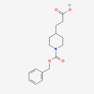 molecular formula C16H21NO4 B1588792 3-(1-((Benzyloxy)carbonyl)piperidin-4-yl)propanoic acid CAS No. 63845-33-0