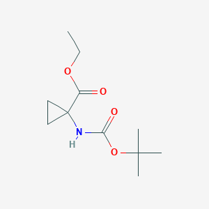 molecular formula C11H19NO4 B1588795 Ethyl 1-((tert-butoxycarbonyl)amino)cyclopropanecarboxylate CAS No. 107259-05-2