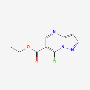 molecular formula C9H8ClN3O2 B1588806 7-氯吡唑并[1,5-a]嘧啶-6-羧酸乙酯 CAS No. 43024-70-0