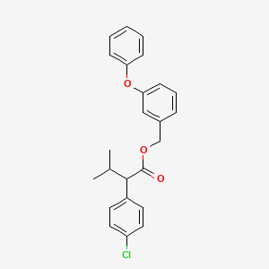 molecular formula C24H23ClO3 B1588838 Benzeneacetic acid, 4-chloro-alpha-(1-methylethyl)-, (3-phenoxyphenyl)methyl ester CAS No. 51630-33-2